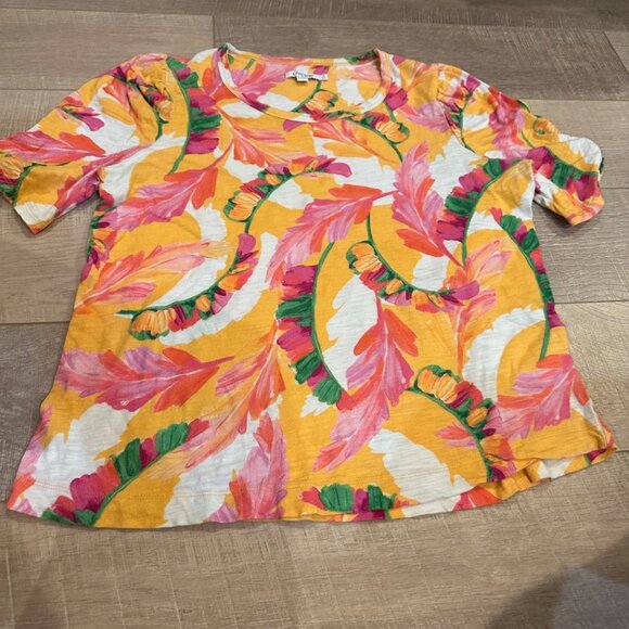 CHICO'S CHICOS WOMENS BRIGHT COLORFUL SHIRT SIZE 2 US LARGE - Picture 2 of 8